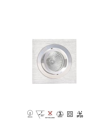 BASICO GU10 * EMPOTRABLE CUADRADO Nickel Satin